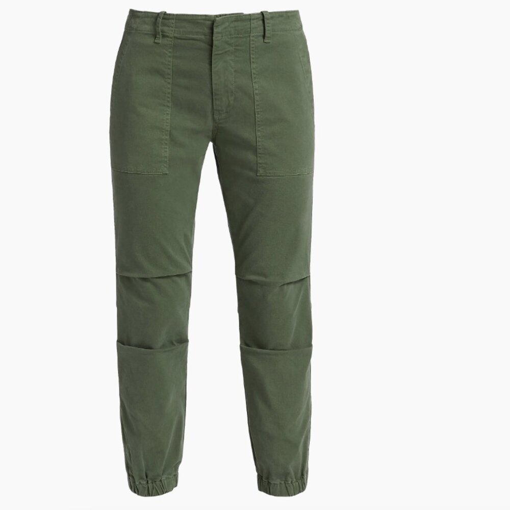 Nili Lotan Cropped Military Utility Cargo Green Pant Size 4 - Picture 2 of 8